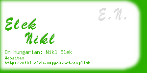 elek nikl business card